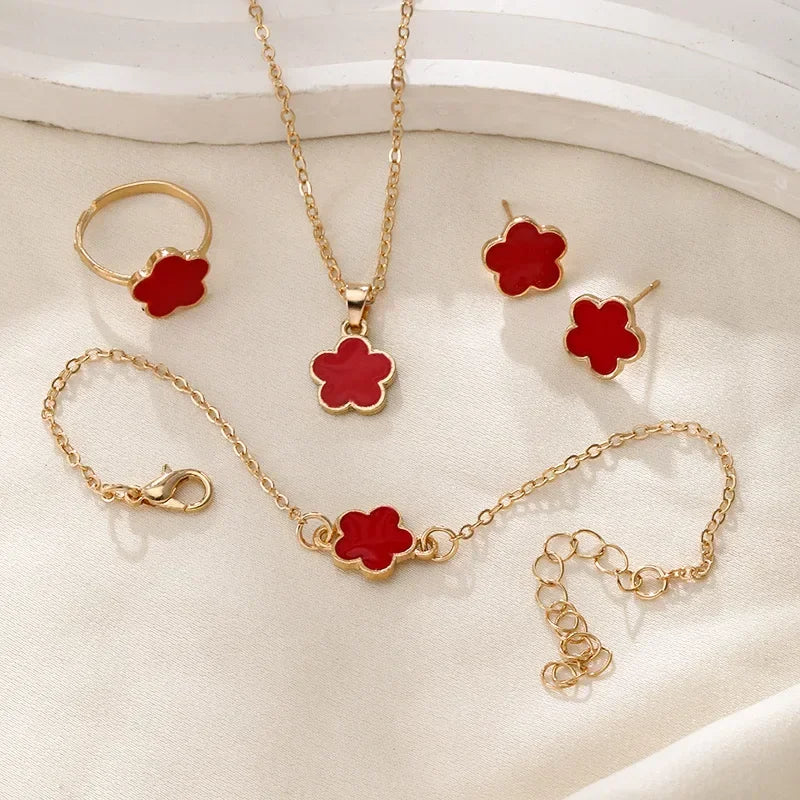 Elegant Four-Piece Clover Set