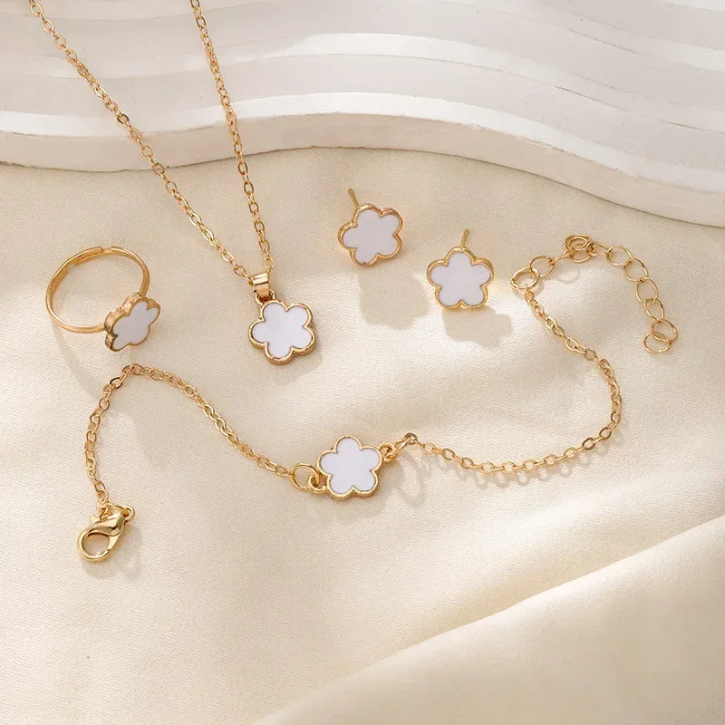 Elegant Four-Piece Clover Set