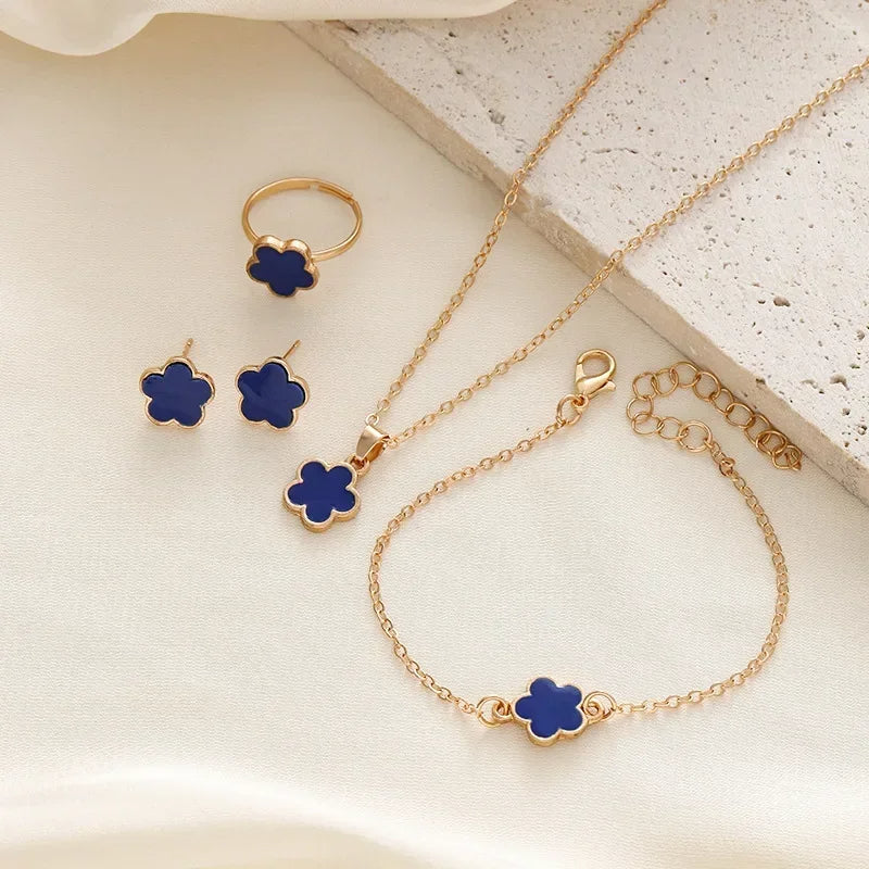Elegant Four-Piece Clover Set