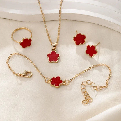 Elegant Four-Piece Clover Set